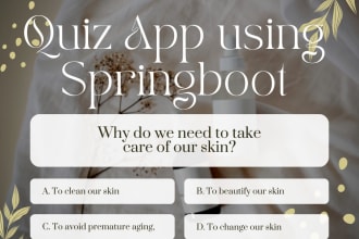 create a restful quiz app using springboot ,postgresql