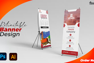 create attractive standee, retractable banner and billboard