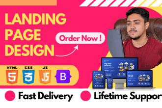 design html css landing page and HTML CSS bootstrap website