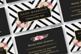 design loyalty, thank you business card for beauty, hair, lash, cosmetic spa