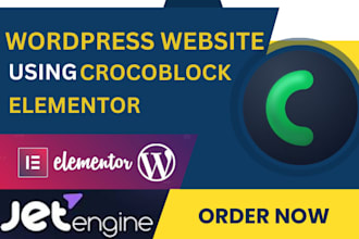 build modern dynamic wordpress website using elementor and crocoblock
