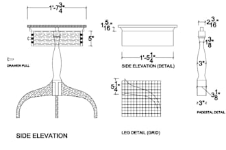 do autocad furniture design and its technical drawings
