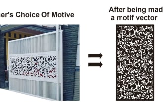 draw custom motifs for fences, facades and partitions dxf , dwg, cdr, ai
