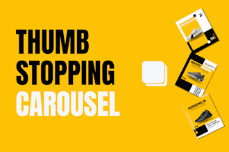 design attractive custom instagram and linkedin carousel posts with canva pro
