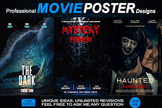 do professional and unique film poster, movie poster design