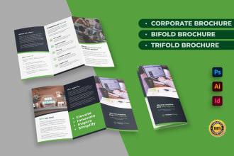 do professional brochure design, bifold, trifold brochure, leaflet