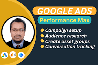 setup manage google ads PPC search ads performance max campaign