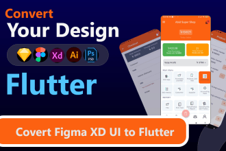 convert adobe xd or figma UI to flutter code