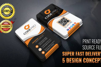 do outstanding business card design with multiple concepts