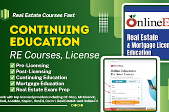 do your ce shop real estate course, insurance, mortgage, continuing education