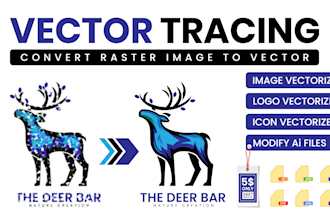 vectorize your logo image into high resolution vector file