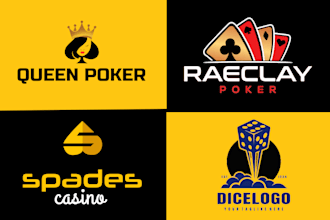 design  elegant poker logo and poker chip design