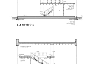 draw detailed 1 20 scale section for interiors with technical precision