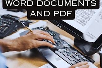 design and format microsoft ms word documents and PDF