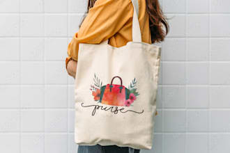 create custom and unique tote bag mockup designs