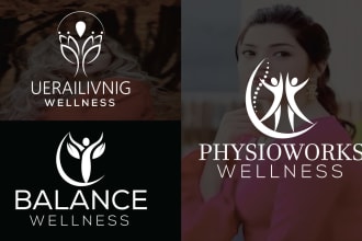 design beauty signature yoga wellness and health logo