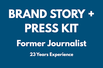 craft your brand story and media kit for PR and press