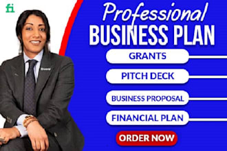 write a topnotch business plan, proposal for startups, investor, loan, nonprofit