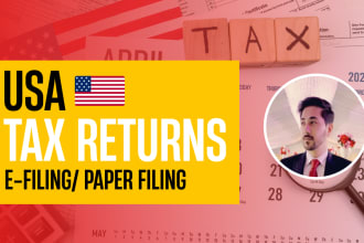 prepare and efile individual and business 1040, 1120, 1065 US tax returns
