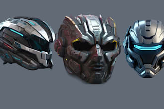 sculpt 3d cyberpunk mask oni techwear mask cosplay mask for 3d printing