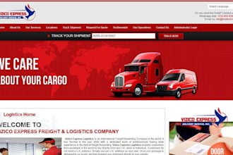 create courier and logistics cargo track tracking website