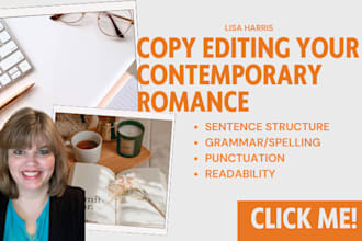 copy edit and proofread your contemporary romance