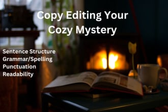 copy edit and proofread your cozy mystery