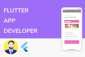 develop a flutter app for android and ios