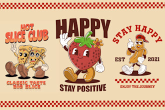 draw a retro vintage cartoon mascot character for your brand
