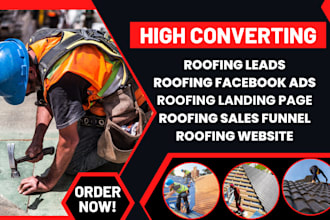 provide roofing leads, roofing landing page, roofing facebook ads
