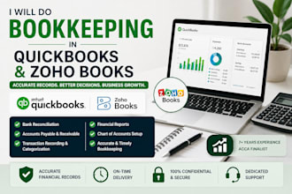 do bookkeeping in quickbooks and zoho books