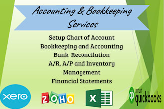 do bookkeeping and accounting in zoho books, quick books