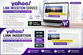 add yahoo link insertion, brand mention inside existing yahoo articles