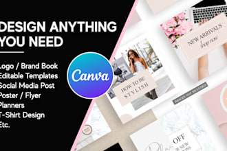 do canva templates, brand board, instagram post or anything