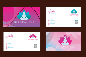design spiritual, meditation, healing, business cards