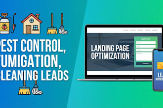 generate pest control, fumigation, cleaning leads with website and landing page