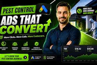 generate pest control, fumigation, cleaning leads website and landing page