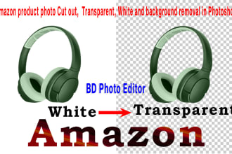 5 amazon product photo cut out, transparent, white and background removal