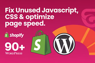 remove unused CSS and javascript from wordpress, shopify and optimize page speed