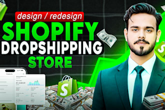design shopify store, build shopify dropshipping website, shopify expert