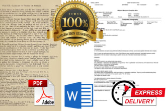 convert the transcript from PDF to word