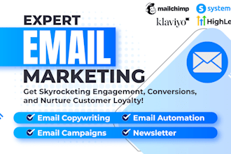 setup professional email campaign with automation in systeme io or mailchimp