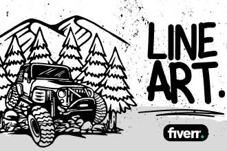 outline illustrations of your image, detailed line art
