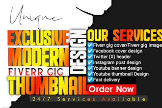 design modern fiverr gig image thumbnail picture gig cover