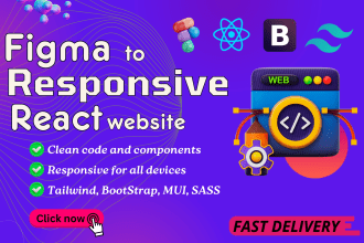 convert figma to react js and the figma to nextjs typescript responsive website