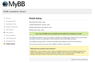 setup mybb forum, migrate xenforo to mybb