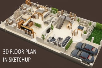 create 3d floor plan in sketchup
