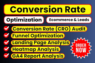 do conversion rate optimization cro audit and ga4 reporting for ecommerce, lead