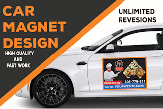 design vehicle window vinyl decals, car magnets, and wraps design