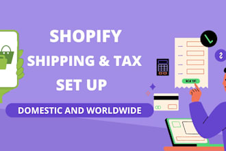 set up shopify shipping and tax setup